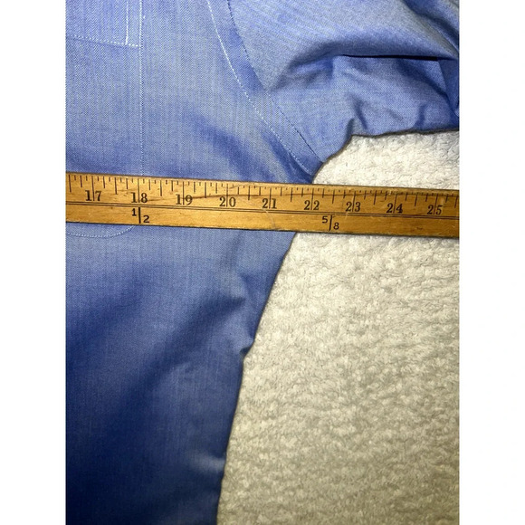 Nordstrom Trim Fit wrinkle free Blue long sleeve cotton 16 /32-33 - Picture 7 of 8